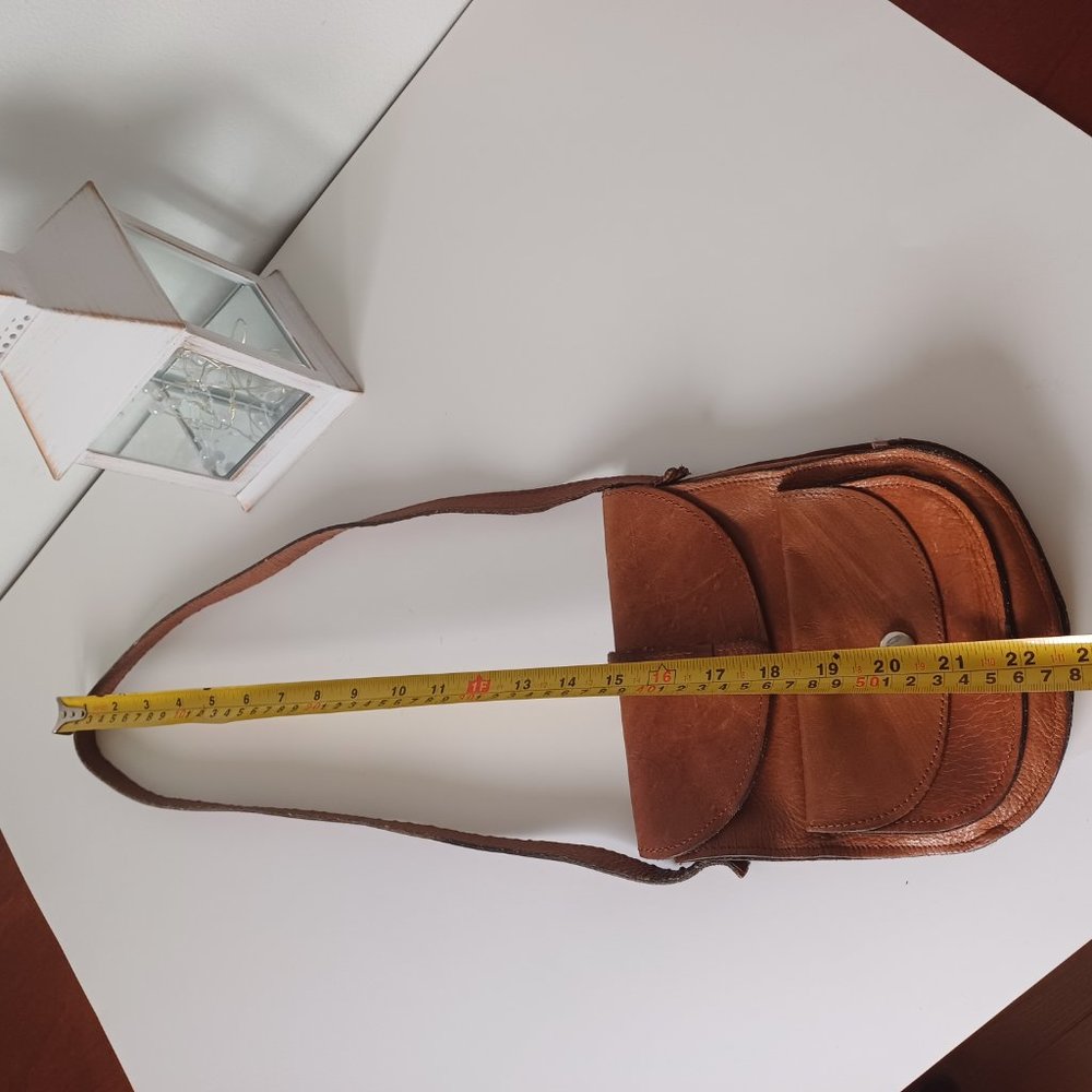Pretty Vintage Stocko Shoulder Short Strap Bag Brown Real Leather 7'' x 7.5'' - Picture 8 of 16
